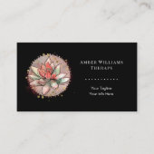 Carte De Visite Spa thérapeutique Yoga Succulent guérison QR Code (Devant)