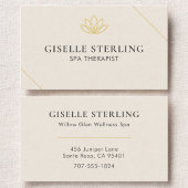 Carte De Visite Spa Therapist