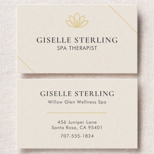 Carte De Visite Spa Therapist
