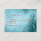 Carte De Visite Spa Turquoise Rustique (Dos)