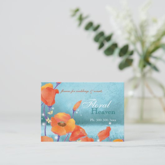 Carte De Visite Spa Turquoise Rustique (Debout devant)