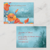 Carte De Visite Spa Turquoise Rustique (Devant / Derrière)