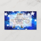 Carte De Visite Space cat jouant au basket (Dos)