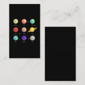 Carte De Visite Space Galaxy Planètes solaires Vénus Mars Jupiter (Devant / Derrière)