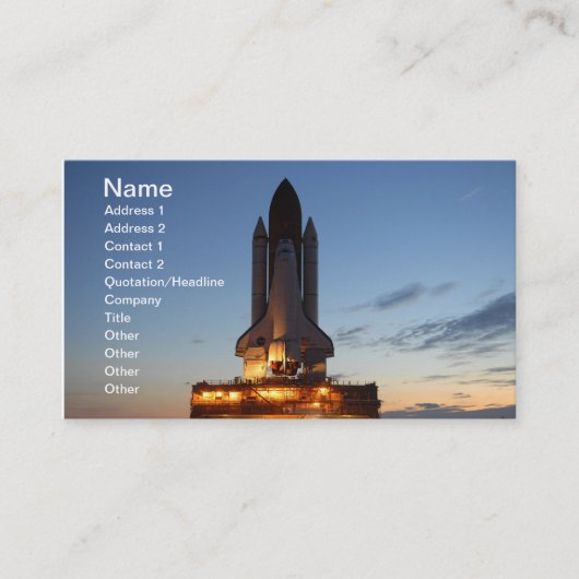 Carte De Visite Space Shuttle Discovery Lance NASA (Devant)