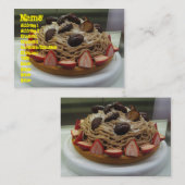 Carte De Visite Spaghetti japonais et gâteau aux fraises (Devant / Derrière)