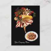CARTE DE VISITE SPAGHETTI PARTY DANCE, CUISINE ITALIENNE ET TOMATE (Dos)