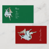 Carte De Visite SPAGHETTI PARTY ITALIAN KITCHEN, RESTAURANT rouge (Devant / Derrière)