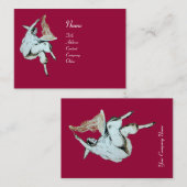 Carte De Visite SPAGHETTI PARTY ITALIAN KITCHEN, RESTAURANT rouge (Devant / Derrière)