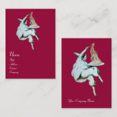 Carte De Visite SPAGHETTI PARTY ITALIAN KITCHEN, RESTAURANT rouge (Devant / Derrière)