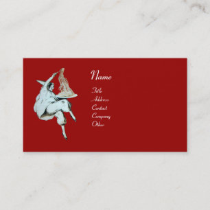 Carte De Visite SPAGHETTI PARTY ITALIAN KITCHEN, RESTAURANT rouge