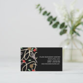 Carte De Visite Spaghetti Pasta italien Diner Ustensiles Boules de (Debout devant)