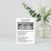 Carte De Visite Spanish Christmas  St. Andrew Novena Prayer (Debout devant)