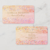 Carte De Visite Sparkings Rainbow Script Or Moderne (Devant / Derrière)