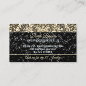 Carte De Visite Sparkle Gold Boss Glitz Glam Starlust Bijoux (Dos)