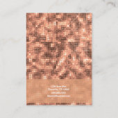 Carte De Visite Sparkle Gold Luxe Sparkle Girly Sequins (Dos)