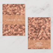 Carte De Visite Sparkle Gold Luxe Sparkle Girly Sequins (Devant / Derrière)