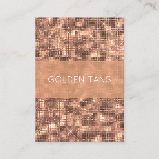 Carte De Visite Sparkle Gold Luxe Sparkle Girly Sequins (Devant)