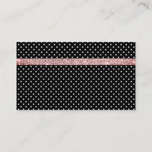 Carte De Visite Sparkle Polka Dot Maid House Cleaning Services (Dos)