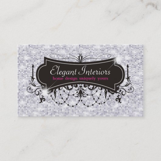 Carte De Visite Sparkle & Shine Designer Intérieur :Carte de visit (Devant)