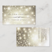 Carte De Visite Sparkling Bokeh Parties scintillant Look (Devant / Derrière)
