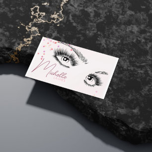 Carte De Visite Sparkly Lashes Instructions de soins postérieurs P