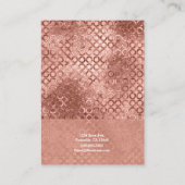Carte De Visite Sparkly Rose Gold Circles Rose luxe étincelant (Dos)