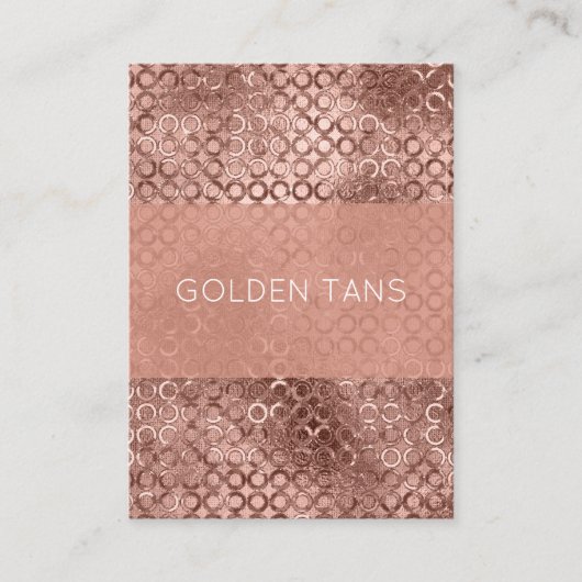 Carte De Visite Sparkly Rose Gold Circles Rose luxe étincelant (Devant)