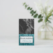 CARTE DE VISITE SPARKLY TURQUOISE|PARTIES SCINTILLANT PHOTO STYLIS (Debout devant)