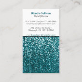 CARTE DE VISITE SPARKLY TURQUOISE|PARTIES SCINTILLANT PHOTO STYLIS (Dos)