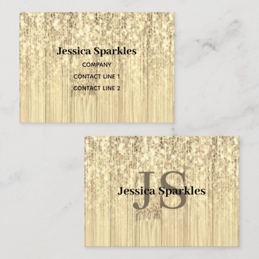 Carte De Visite Sparkor sépia bois de bambou argent (Devant / Derrière)