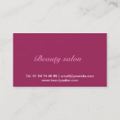 Carte de visite spas et salon de beauté (Dos)