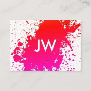 Carte De Visite Spatter Artistique Expressif brillant