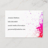 Carte De Visite Spatter Artistique Expressif brillant (Dos)