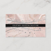 Carte De Visite Spatter artistique | Marbre rose (Devant)