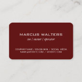 Carte De Visite Spatter Or | Bouteilles à vin et logo en verre (Dos)