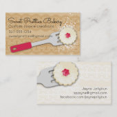 Carte De Visite Spatule en poudre par gelée faite sur commande de (Devant / Derrière)