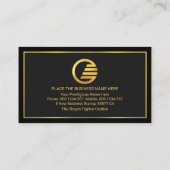 Carte De Visite Special Black Grey Gold Frame CEO (Dos)