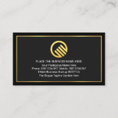 Carte De Visite Special Black Grey Gold Frame CEO Founder (Dos)