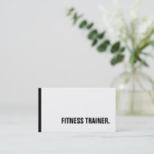 Carte De Visite Spécial Black White Fitness Trainer (Debout devant)