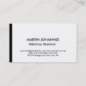 Carte De Visite Spécial Black White Fitness Trainer (Dos)