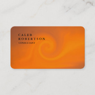 Carte De Visite Spécial Exclusif Orange Tendance Coin Arrondi