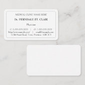 Carte de visite spécialisé en soins de santé minim (Devant / Derrière)