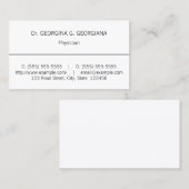 Carte de visite spécialisé Médicale de base (Devant / Derrière)