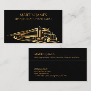 Carte De Visite Spécialiste de la logistique du transport de semi-