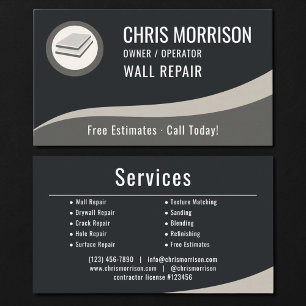 Carte De Visite Spécialiste de la réparation de murs