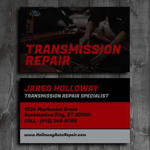 Carte De Visite Spécialiste de la réparation de transmission perso