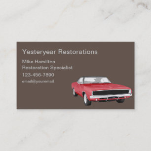 Carte De Visite Spécialiste de la restauration de voitures automob