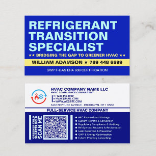 Carte De Visite Spécialiste de la transition des réfrigérants Se