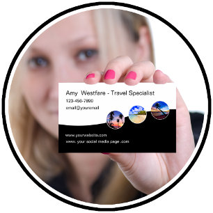 Carte De Visite Spécialiste des agents de voyage modernes
